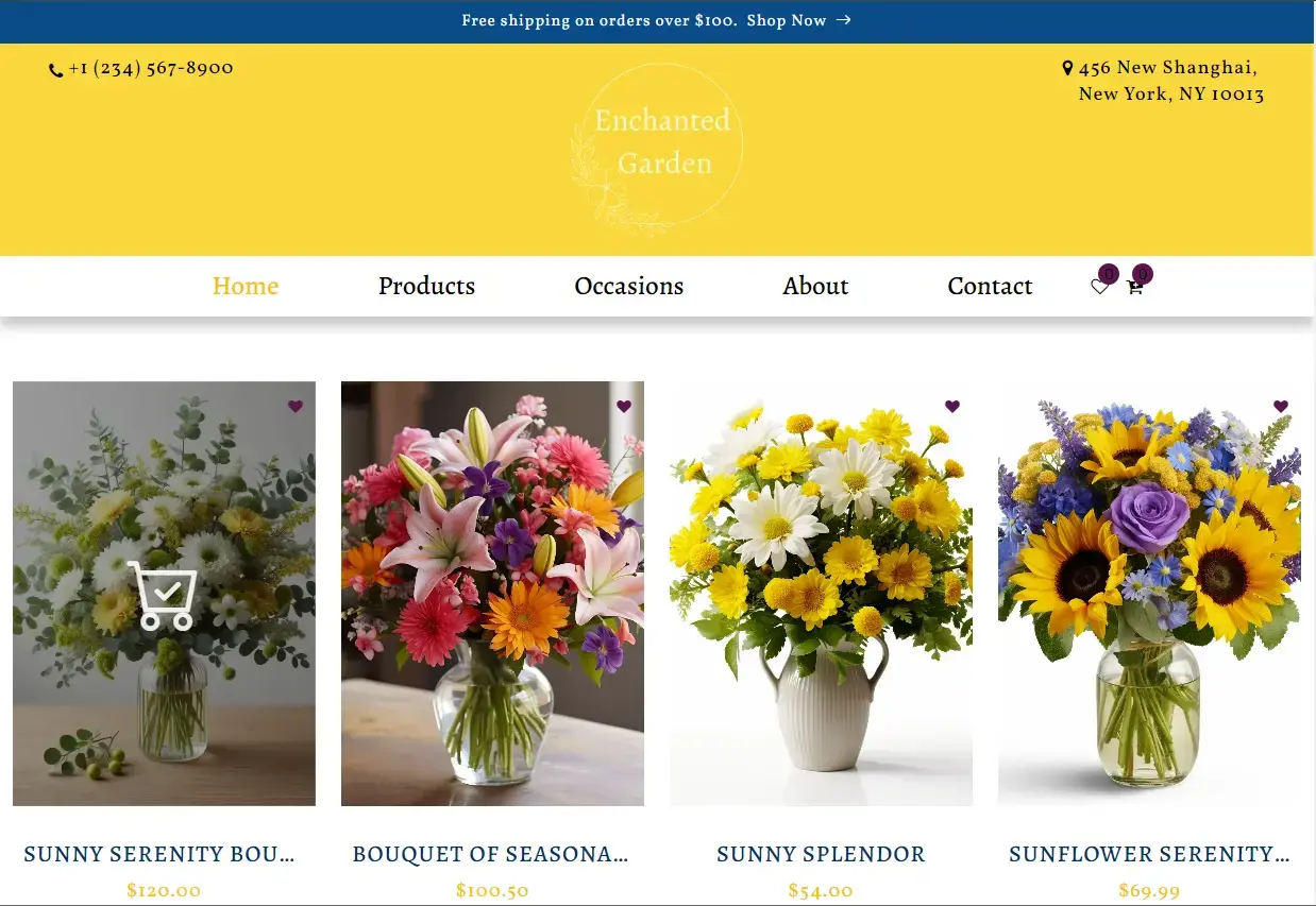 Floral Website Design and User Experience (UX)